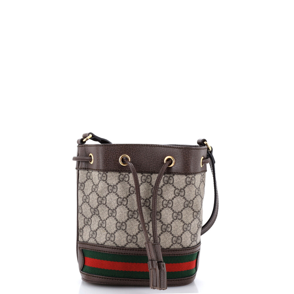 Gucci Mini Ophidia Bucket Bag GG Coated Canvas